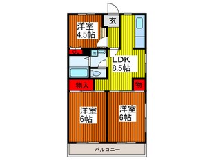 グランシャリオヨシハラの物件間取画像